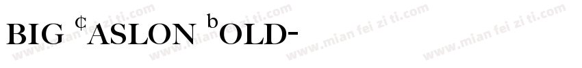 big Caslon Bold字体转换